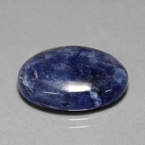 Sodalita azul natural de 10,96 ct, corte óvalo, opaco