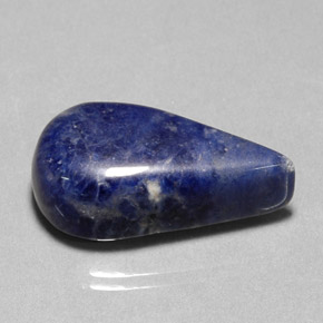 Sodalita Azul violeta natural de 20.77 ct, En forma de pera, Opaco