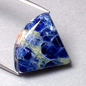 Sodalita azul natural de 10,30 ct, forma elegante, opaco