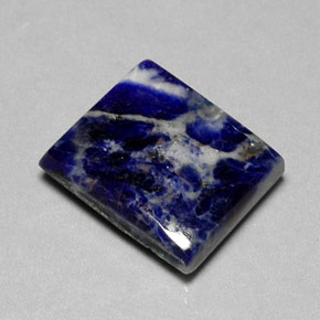 Sodalita azul natural de 16,13 ct, baguette, opaco