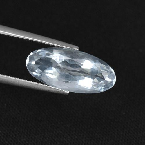 Sodalita blanco natural de 2,85 ct, corte óvalo, VS