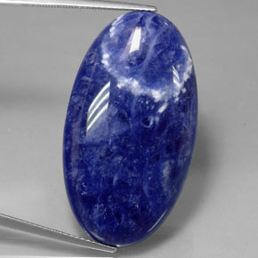 Sodalita azul natural de 23,94 ct, corte óvalo, opaco