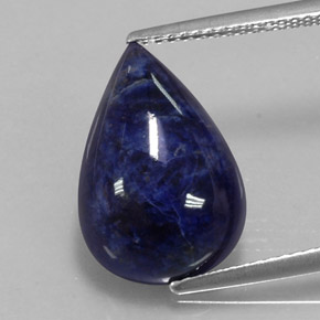 Sodalita azul natural de 5,58 ct, en forma de pera, opaco