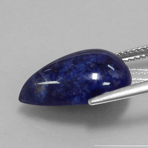 Sodalita azul natural de 5,58 ct, en forma de pera, opaco
