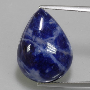 Sodalita Azul violeta natural de 14.54 ct, En forma de pera, Opaco