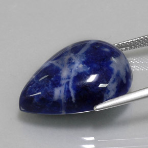 Sodalita Azul violeta natural de 14.54 ct, En forma de pera, Opaco