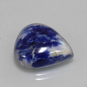 Sodalita Azul violeta natural de 12.26 ct, En forma de pera, Opaco