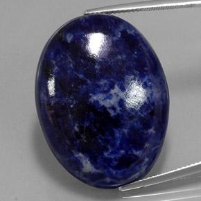 Sodalita azul natural de 44,71 ct, corte óvalo, opaco