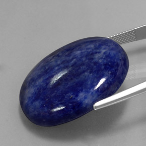 Sodalita Azul violeta natural de 42.99 ct, Corte Óvalo, Opaco