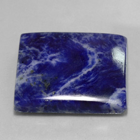 Sodalita azul natural de 71,10 ct, baguette, opaco