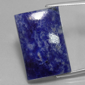 Sodalita azul natural de 30,07 ct, baguette, opaco