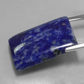 Sodalita azul natural de 30,07 ct, baguette, opaco