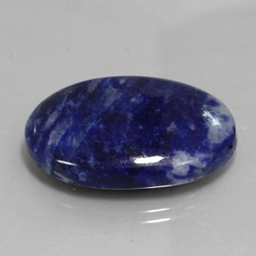 Sodalita azul natural de 31,17 ct, corte óvalo, opaco