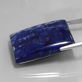 Sodalita azul natural de 60,46 ct, baguette, opaco