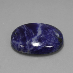 Sodalita azul natural de 40,90 ct, corte óvalo, opaco