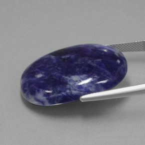 Sodalita Azul violeta natural de 36.76 ct, Corte Óvalo, Opaco