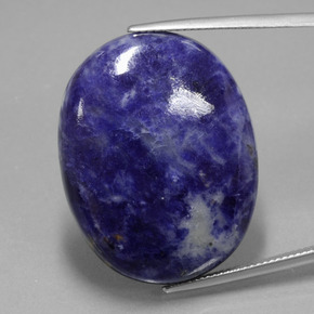 Sodalita Azul violeta natural de 40.03 ct, Corte Óvalo, Opaco