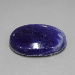 Sodalita Azul violeta natural de 60.10 ct, Corte Óvalo, Opaco