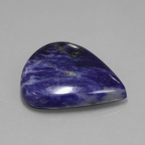 Sodalita Azul violeta natural de 56.33 ct, En forma de pera, Opaco