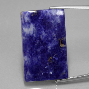Sodalita Azul violeta natural de 21.41 ct, Corte Baguette, Opaco