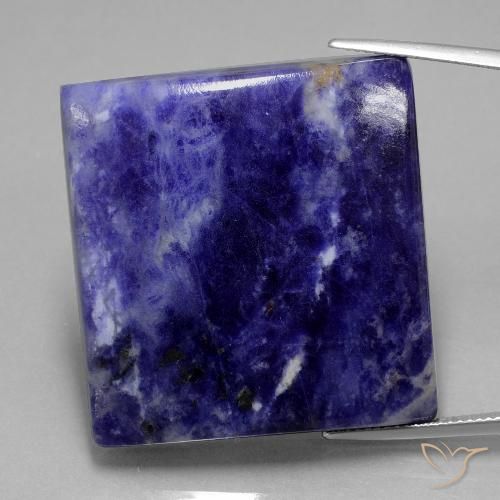 78.48ct Natural Azul marino sodalita, Cuadrado, Opaco, Photo A