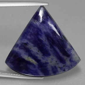 Sodalita Azul violeta natural de 22.74 ct, Forma elegante, Opaco