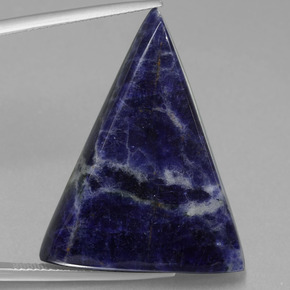 Sodalita azul natural de 36,42 ct, trillón, opaco