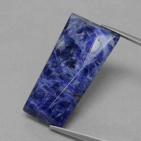 Sodalita azul natural de 19,19 ct, forma elegante, opaco