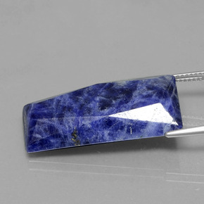 Sodalita azul natural de 19,19 ct, forma elegante, opaco