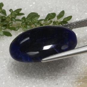 Sodalita Azul violeta natural de 11.43 ct, Corte Óvalo, Opaco