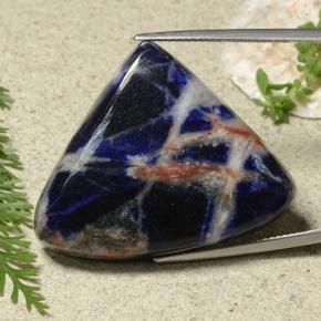 Sodalita azul natural de 48,92 ct, trillón, opaco