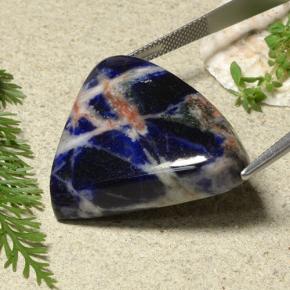 Sodalita azul natural de 48,92 ct, trillón, opaco