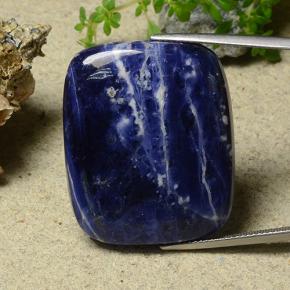 Sodalita azul natural de 41,16 ct, corte cojín, opaco