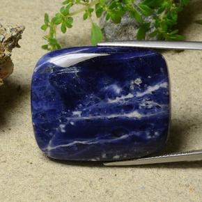 Sodalita azul natural de 41,16 ct, corte cojín, opaco