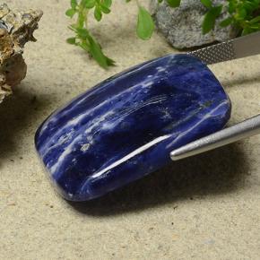 Sodalita azul natural de 41,16 ct, corte cojín, opaco