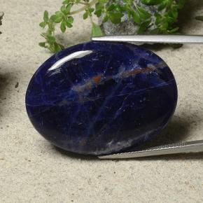 Sodalita multicolor natural de 33,58 ct, corte óvalo, opaco