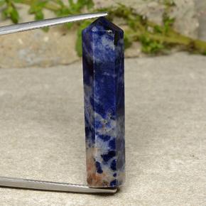 Sodalita azul natural de 24,34 ct, forma elegante, opaco