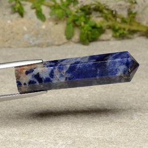 Sodalita azul natural de 24,34 ct, forma elegante, opaco
