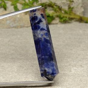 Sodalita azul natural de 24,34 ct, forma elegante, opaco