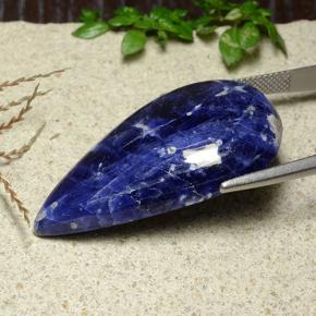 Sodalita Azul violeta natural de 35.15 ct, En forma de pera, Opaco