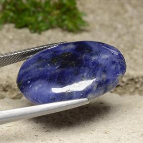 Sodalita Azul violeta natural de 20.11 ct, Corte Óvalo, Opaco