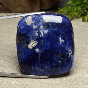 Sodalita azul natural de 49,78 ct, corte cojín, opaco