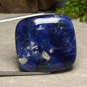 Sodalita azul natural de 49,78 ct, corte cojín, opaco