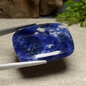 Sodalita azul natural de 49,78 ct, corte cojín, opaco