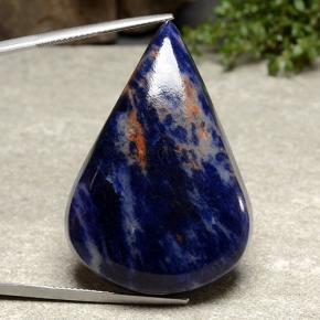 Sodalita azul natural de 63,27 ct, en forma de pera, opaco