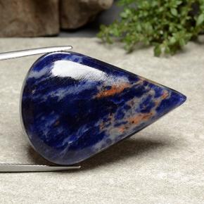 Sodalita azul natural de 63,27 ct, en forma de pera, opaco