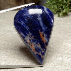 Sodalita azul natural de 63,27 ct, en forma de pera, opaco