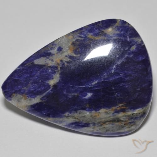 40.68ct Natural Azul marino sodalita, En forma de pera, Opaco, Photo A