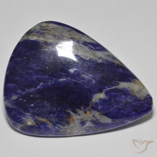 Sodalita Azul marino natural de 40.68 ct, En forma de pera, Opaco