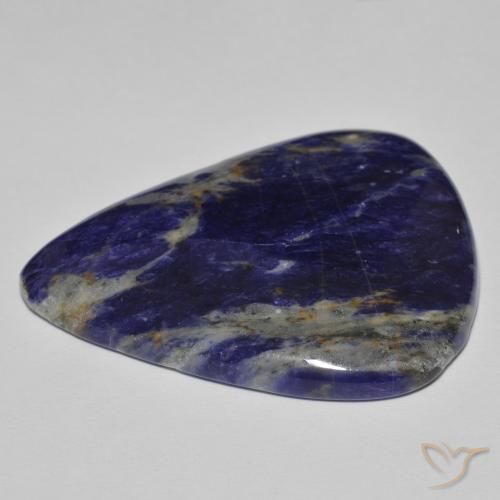 Sodalita Azul marino natural de 40.68 ct, En forma de pera, Opaco